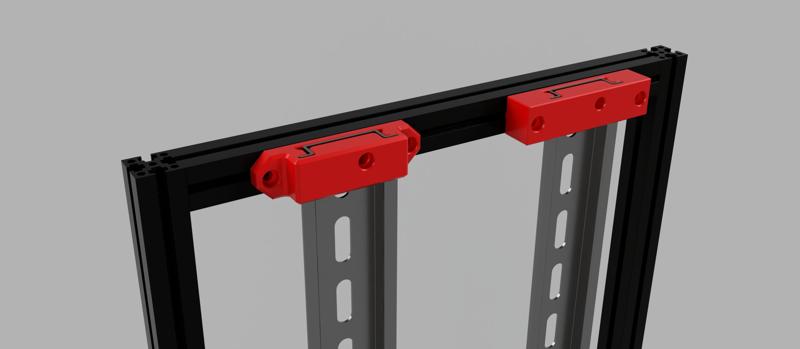 1515 extrusion DIN rail mount