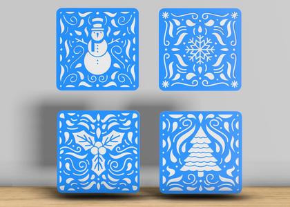 Christmas Coaster Set