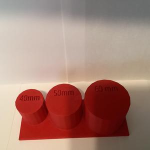 40mm to 60 mm visual guide to help with modeling & design