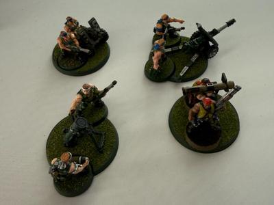 Astra Militarum Weapon Team Base With 25mm Cutouts