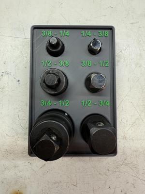 Combination Square Drive Adaptor Set Gridfinity bin with magnets