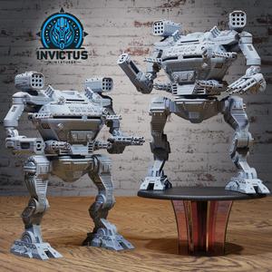 Bipedal Infiltrator Set / Space Siege Engine / Battle War Robot / Roving Vehicle / Steampunk Construct / Cosmic Invasion Army / Cyberpunk Technology / Sci-Fi Encounter