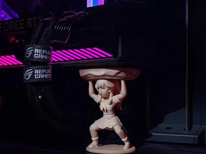 Anime Girl –  GPU Support Stand – Statue