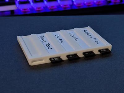 MicroSD Card Holder With Labels