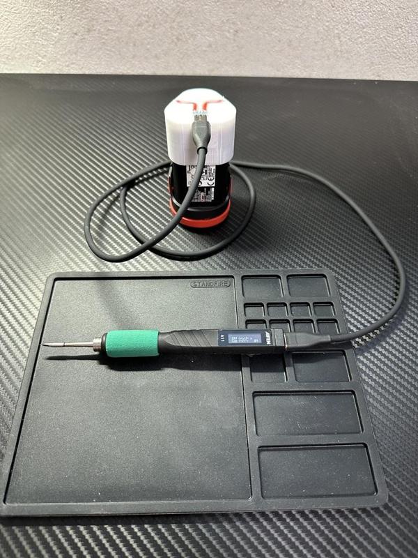 Parkside x12v battery to USB Type-C adapter for soldering iron