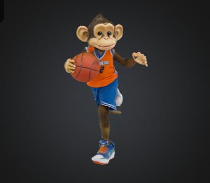 Basketball Monkey (Print-in-Place)