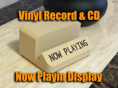 Vinyl Record or CD Now Playing Display