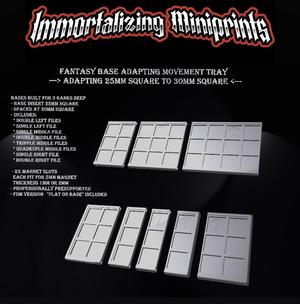 Base Adapting Movement Tray 25mm to 30mm-files 3 ranks deep
