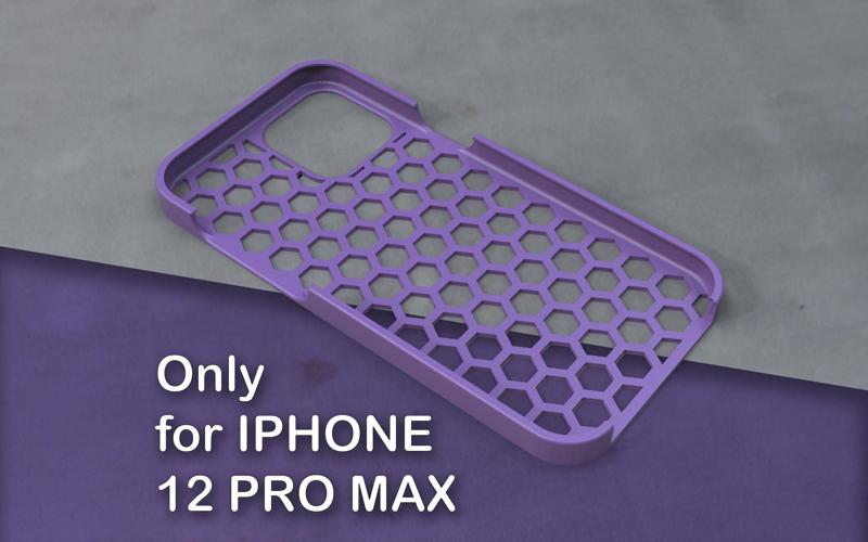 Iphone 12 Pro Max Cover - Hexagon design