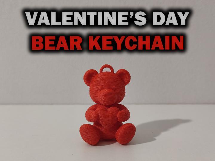 Valentine's Day Bear Keychain
