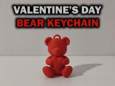 Valentine's Day Bear Keychain