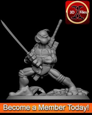 Leonardo 80s Mirage - Ninja Turtles - TMNT Statue - 3D Print File STL 