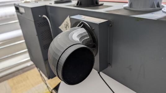 Mimaki fume extraction fitting 100mm V3