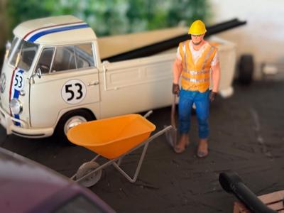 Diorama Construction Worker 1:18