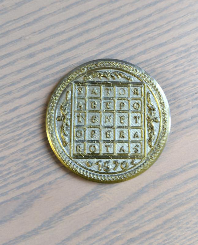 Medal with Sator Square