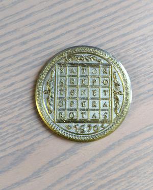 Medal with Sator Square