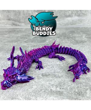 East Dragon Ryuu / Drake Articulated / Print-in-Place Flying Creature / Magical Chinese Beast 