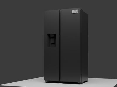 Miniature Side by Side Fridge for dollhouse, 1:12