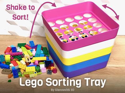 Lego Sorting Tray (stackable compact brick organizer)