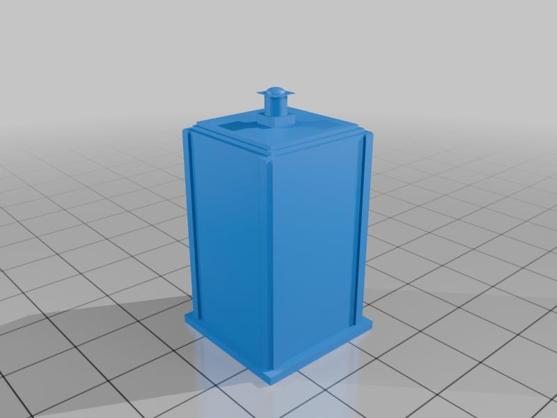 2nd doctor tardis (only two sides) low detail
