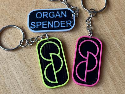 Organ Donor Keychain - Keyring