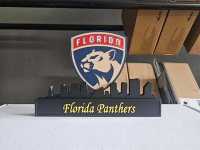 Florida Panthers with skyline of Florida NHL