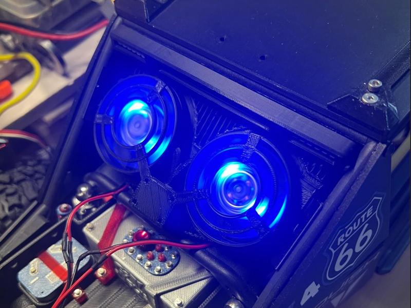 Realistic Cooling Fan，for 1/10 & 1/8 Scale RC Cars