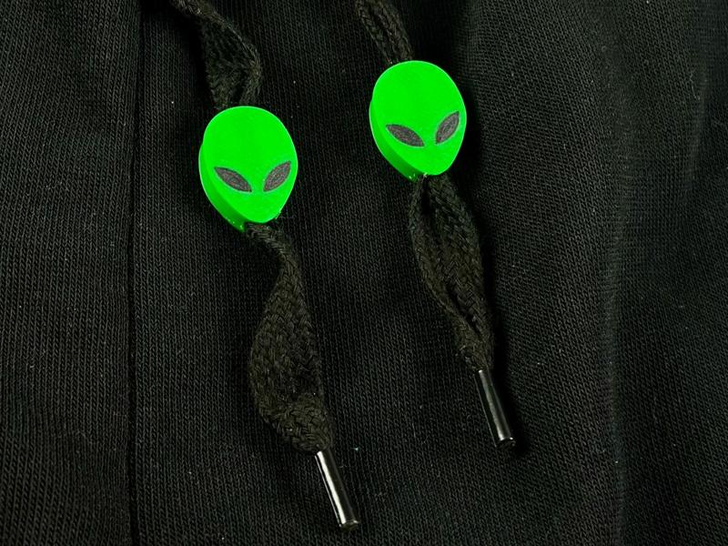 Alien Hoodie Drawstring Beads