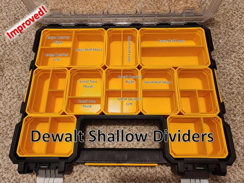 Dewalt Pro Shallow Organizer - Divider Inserts for Bins (Improved)