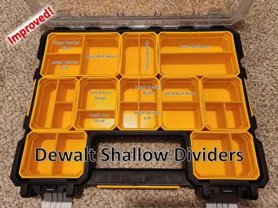 Dewalt Pro Shallow Organizer - Divider Inserts for Bins (Improved)