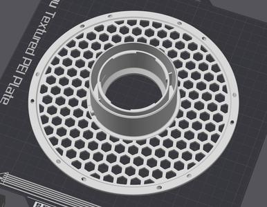 Bambu Lab reusable spool holder improved hexagon patern