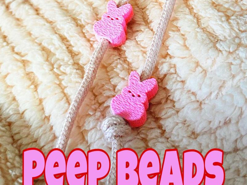 Fuzzy Easter Peep Beads for hoodie or jewelry