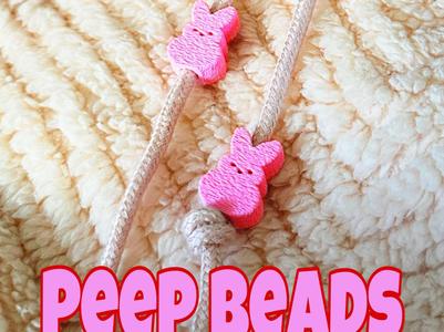 Fuzzy Easter Peep Beads for hoodie or jewelry