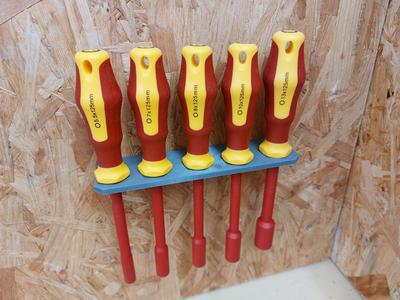 WORKZONE VDE Steckschlüssel-Schraubendreher Wandhalter
