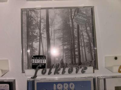 Taylor Swift CD, folklore, holder wall mounted
