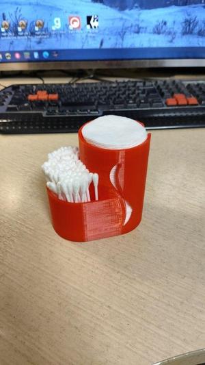 Holder for cotton pads and ear swabs