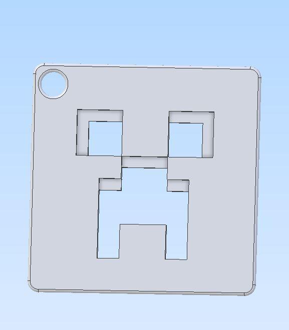 Creeper face keytag
