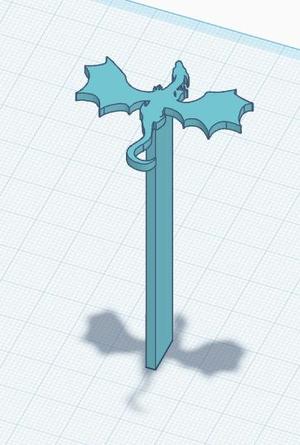 Dragon Halo Bookmark 1.stl