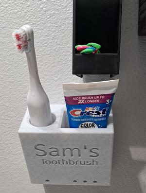 Kids' Electric Toothbrush and Toothpaste Holder