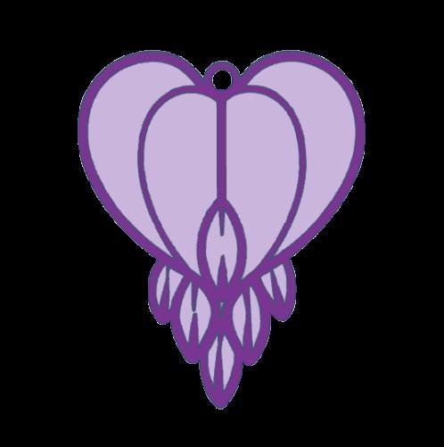 Bleeding Heart Flower 2 - Multicolor.stl