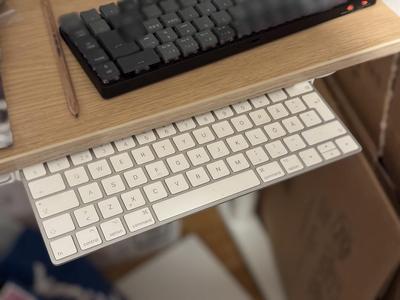 Apple Magic Keyboard and Magic Trackpad Under Desk Bracket