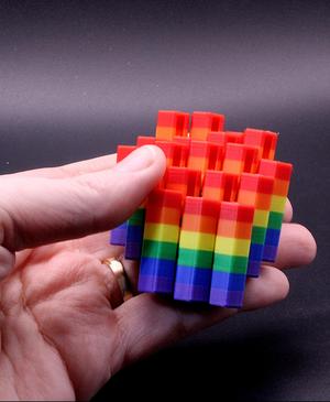 StrataStack: Geometric Hexagonal Crystal Form – 3D Print File for Purge Objects, Desk Fidget