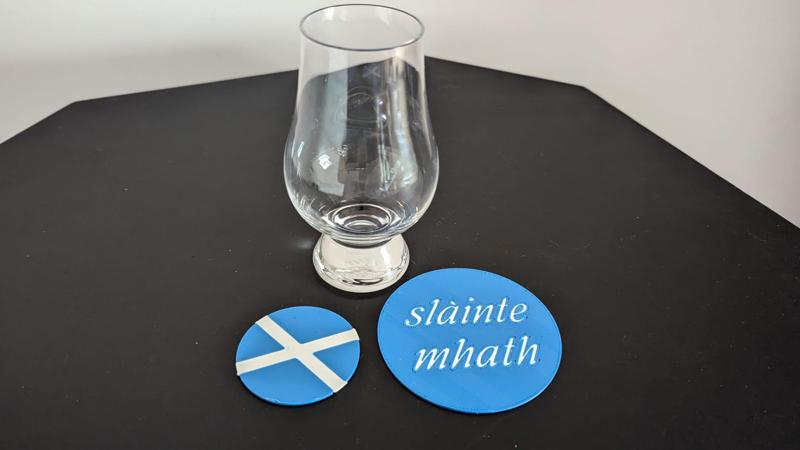 Whisky Coaster and Nosing Glas Lid