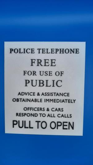 TARDIS Police Call Box Sign