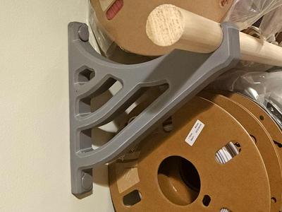Filament shelf storage brackets - single 1.25" rod