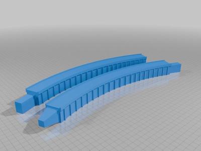 HO r18 curved open deck girders