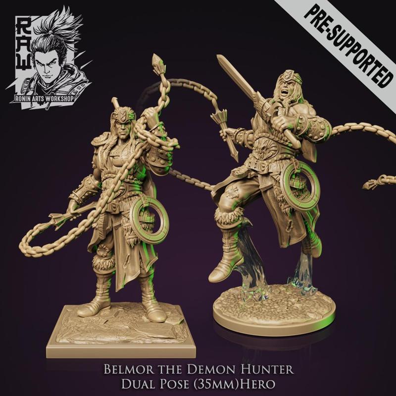 Belmor The Demon Hunter - Idle and Action Pose