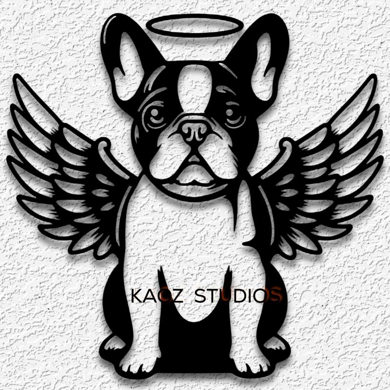 frenchie wall art french bulldog wall decor angel dog decoration