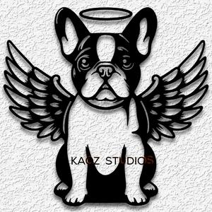 frenchie wall art french bulldog wall decor angel dog decoration