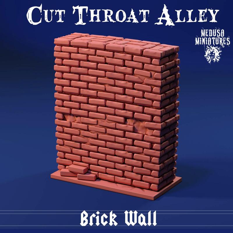 Brick Wall Scatter Terrain - Urban Fantasy RPG Obstacle